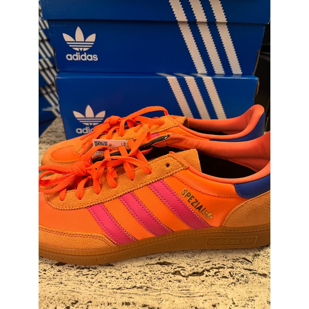 adidas handball spezial w, Women 11, Orange/Pink/Blue, JH5659, New - Picture 4 of 7